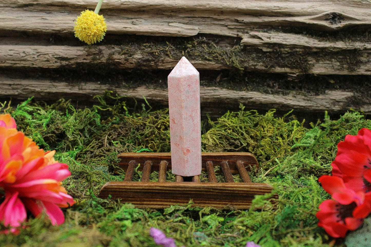 6-11 Crystals Crystal 3.43" Pink Opal Towers