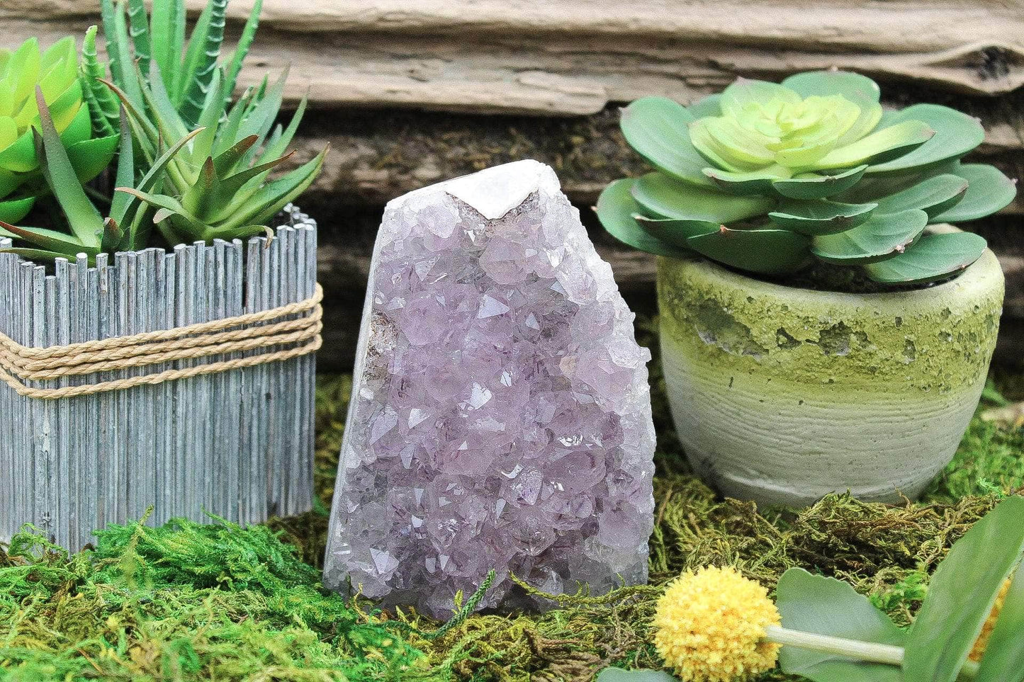 6-11 Crystals Crystal Amethyst with Calcite (am-26) 3" x 3.25" x 4.5"
