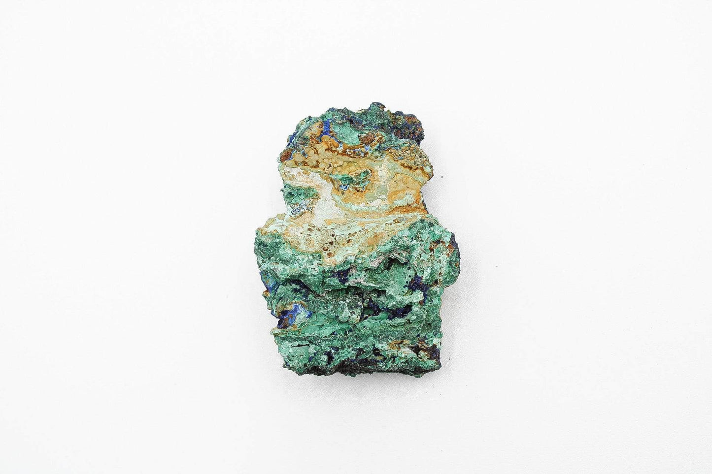 6-11 Crystals Crystal Azurite and Malachite Specimen (az-01) 3” x 4”