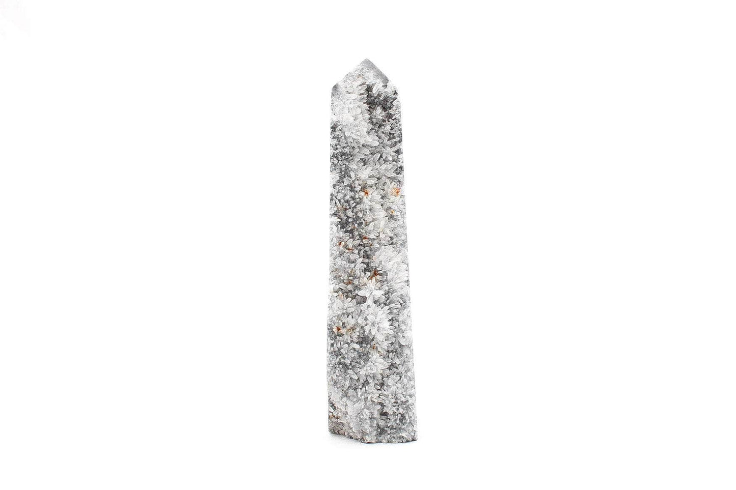 6-11 Crystals Crystal Calcite Tower with Needle Quartz 6" Calcite Tower with Needle Quartz 6"