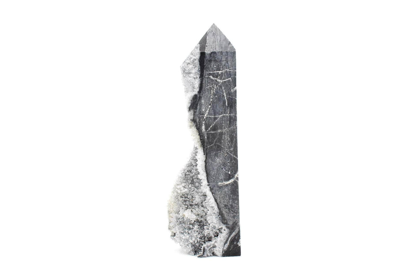 6-11 Crystals Crystal Calcite Tower with Needle Quartz Calcite Tower with Needle Quartz