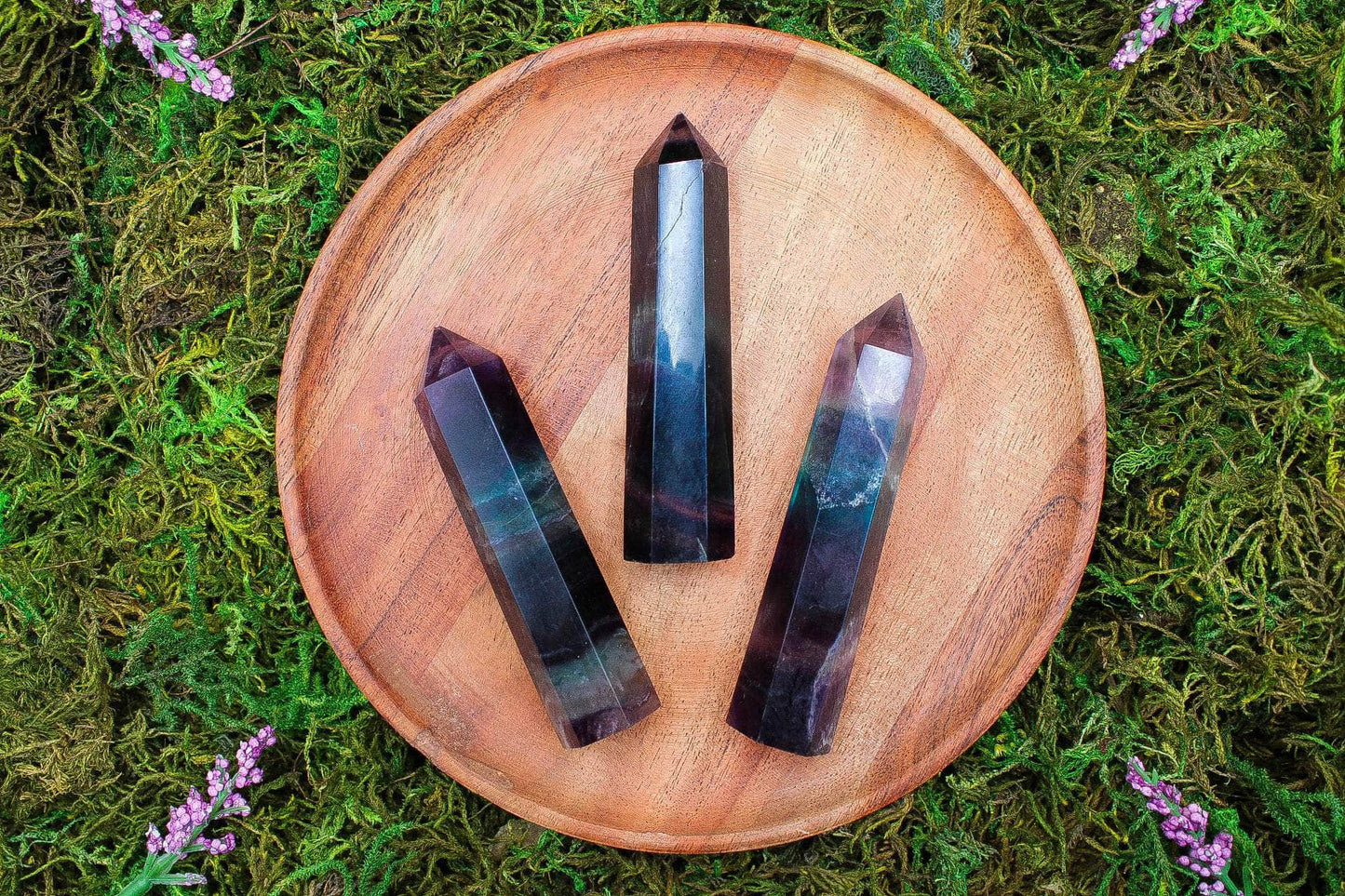 6-11 Crystals Crystal Candy Rainbow Fluorite Towers - A Grade Candy Rainbow Fluorite Towers - A Grade