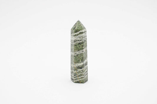 6-11 Crystals Crystal Green Zebra Jasper Tower 3" Tall