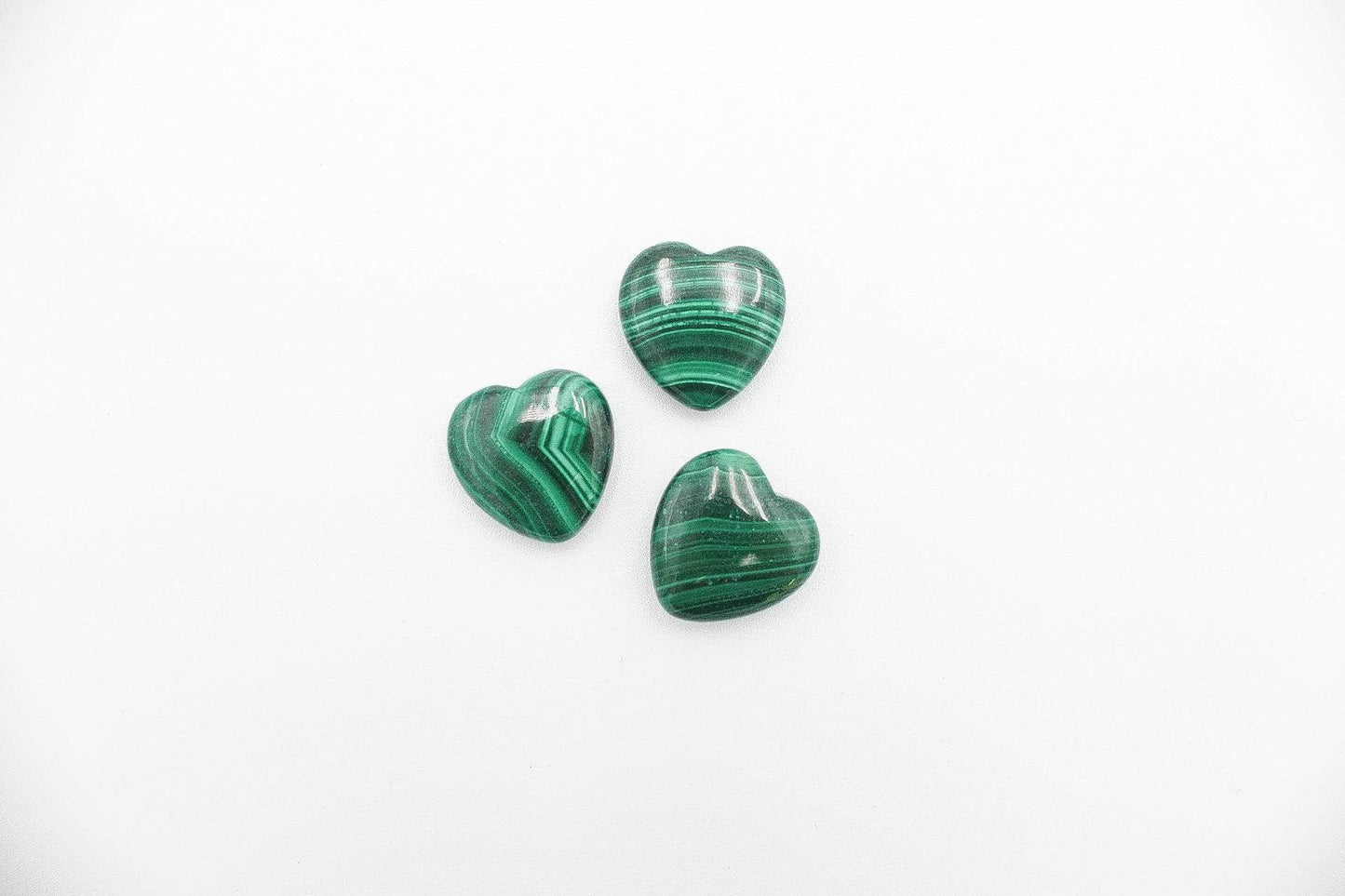 6-11 Crystals Crystal Malachite Hearts (ml-01) 20mm x 20mm
