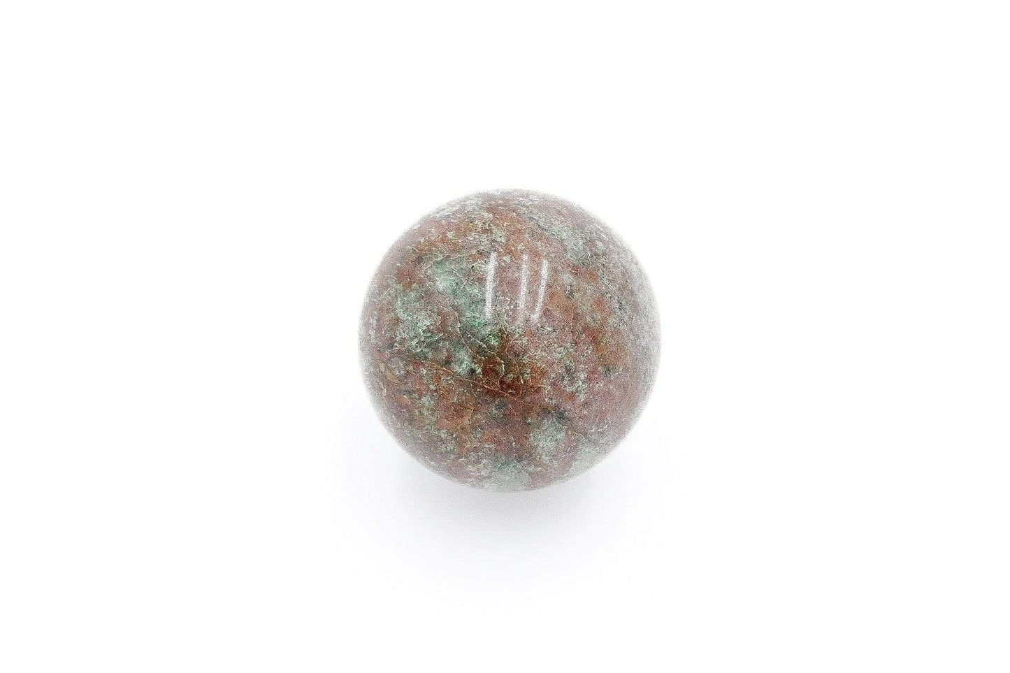 6-11 Crystals Crystal Red and Green Garnet Sphere (Grenatite) 23.7 mm
