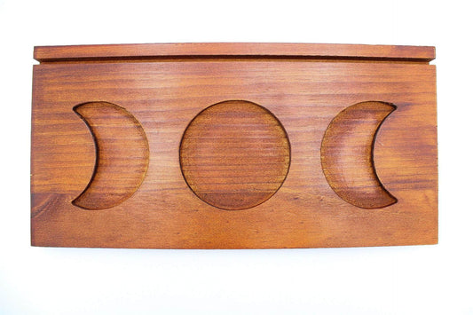 6-11 Crystals Decor Wooden Tarot Card Sand 6" x 4" x 1"