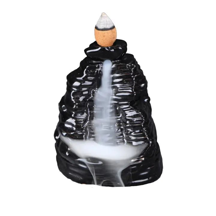 6-11 Crystals Incense Ceramic Cliff Backflow Burner Ceramic Cliff Backflow Burner