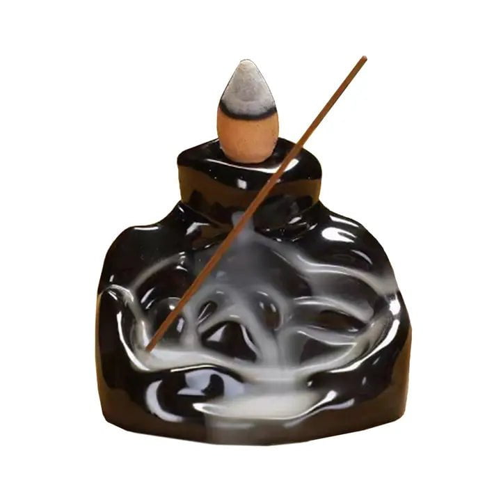6-11 Crystals Incense Ceramic Primrose Path Backflow Burner + Incense Holder Ceramic Primrose Path Backflow Burner + Incense Holder