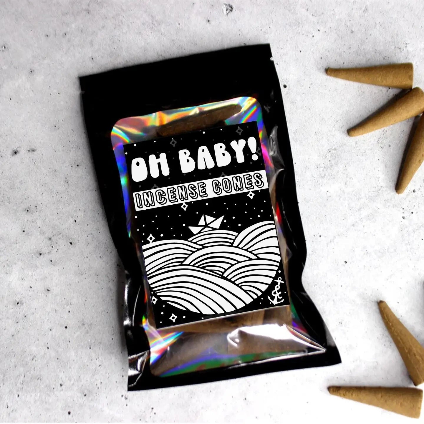 6-11 Crystals Incense Oh Baby Cosmically Misplaced Backflow Incense Cones Cosmically Misplaced Backflow Incense Cones