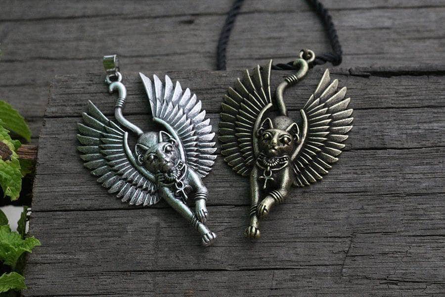 Ancient Treasures Pendants & Necklaces Ancient Egypt Bastet Goddess of Cats Stainless Steel Necklace Ancient Egypt Bastet Goddess of Cats Stainless Steel Necklace