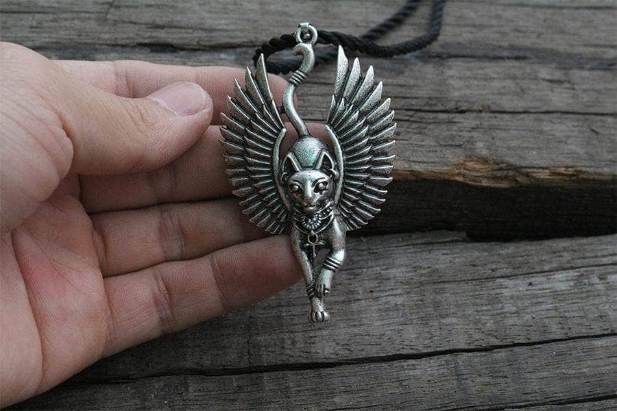 Ancient Treasures Pendants & Necklaces Ancient Egypt Bastet Goddess of Cats Stainless Steel Necklace Ancient Egypt Bastet Goddess of Cats Stainless Steel Necklace