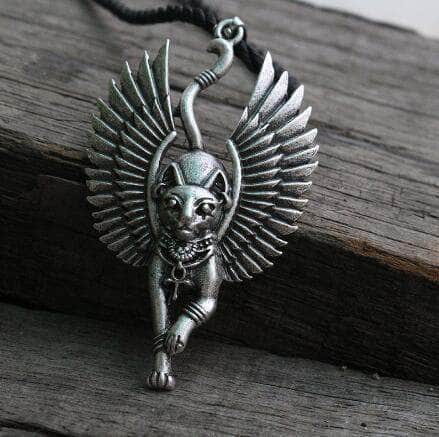 Ancient Treasures Pendants & Necklaces Ancient Egypt Bastet Goddess of Cats Stainless Steel Necklace Ancient Egypt Bastet Goddess of Cats Stainless Steel Necklace