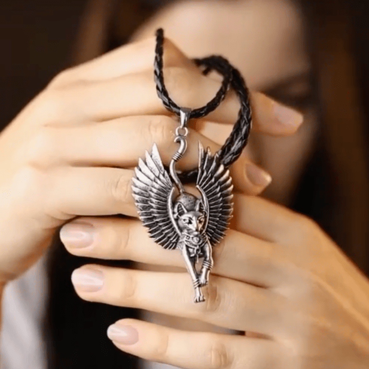 Ancient Treasures Pendants & Necklaces Ancient Egypt Bastet Goddess of Cats Stainless Steel Necklace Ancient Egypt Bastet Goddess of Cats Stainless Steel Necklace