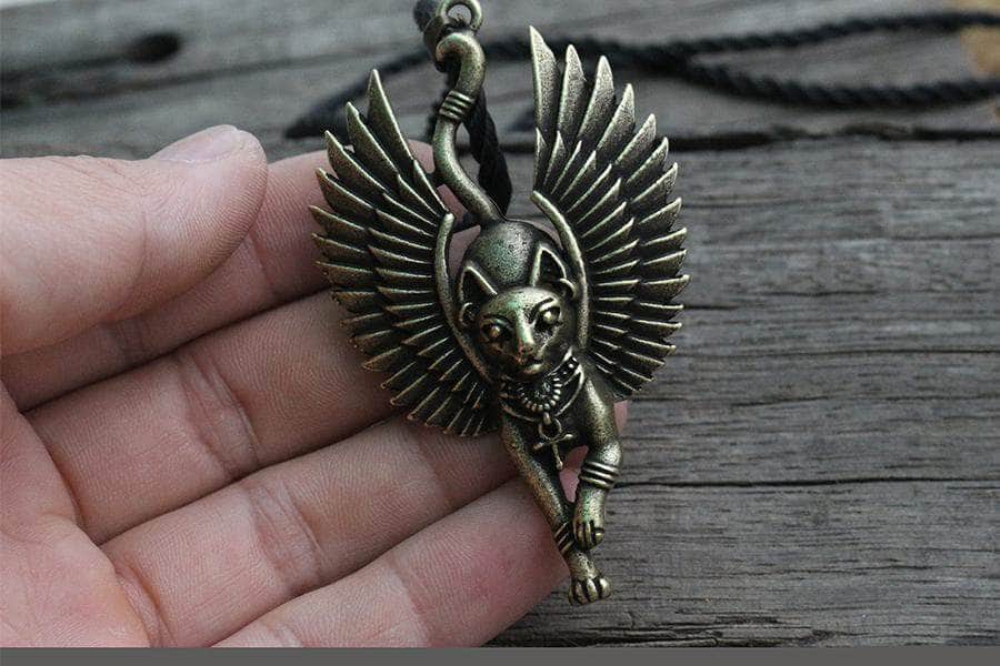Ancient Treasures Pendants & Necklaces Ancient Egypt Bastet Goddess of Cats Stainless Steel Necklace Ancient Egypt Bastet Goddess of Cats Stainless Steel Necklace