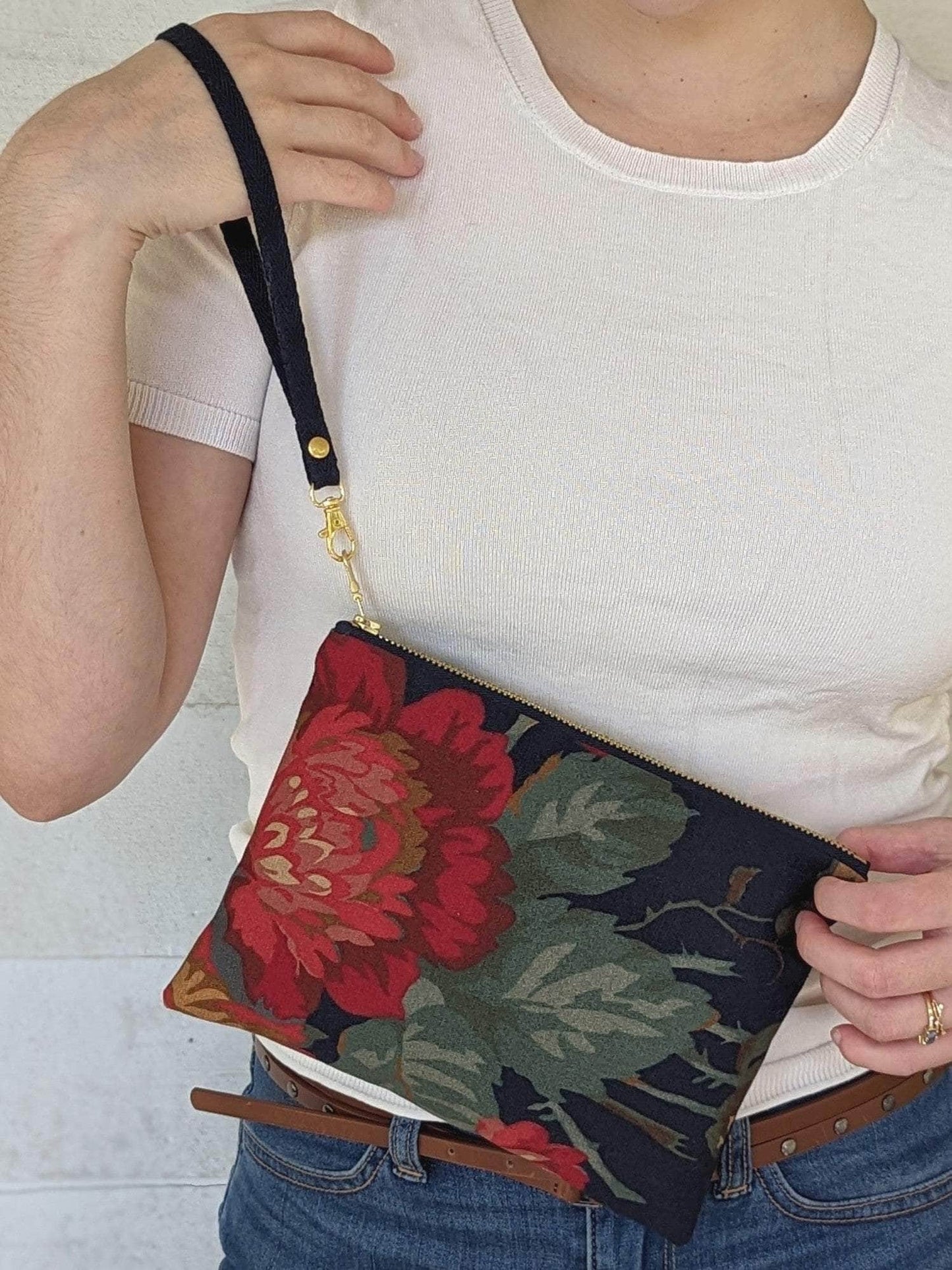 Ash & Rose Classic Navy Rose Purse Classic Navy Rose Purse
