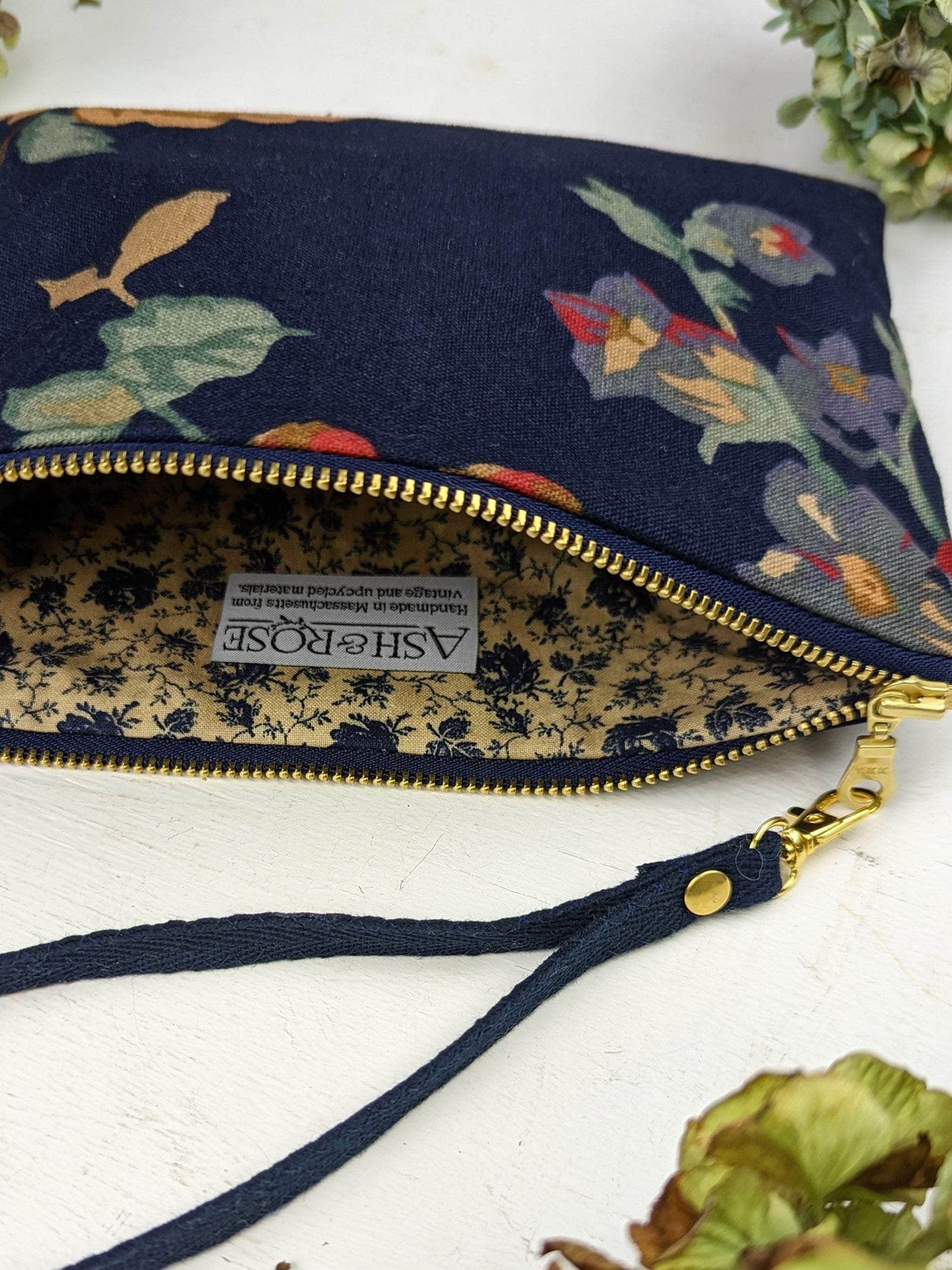 Ash & Rose Classic Navy Rose Purse Classic Navy Rose Purse