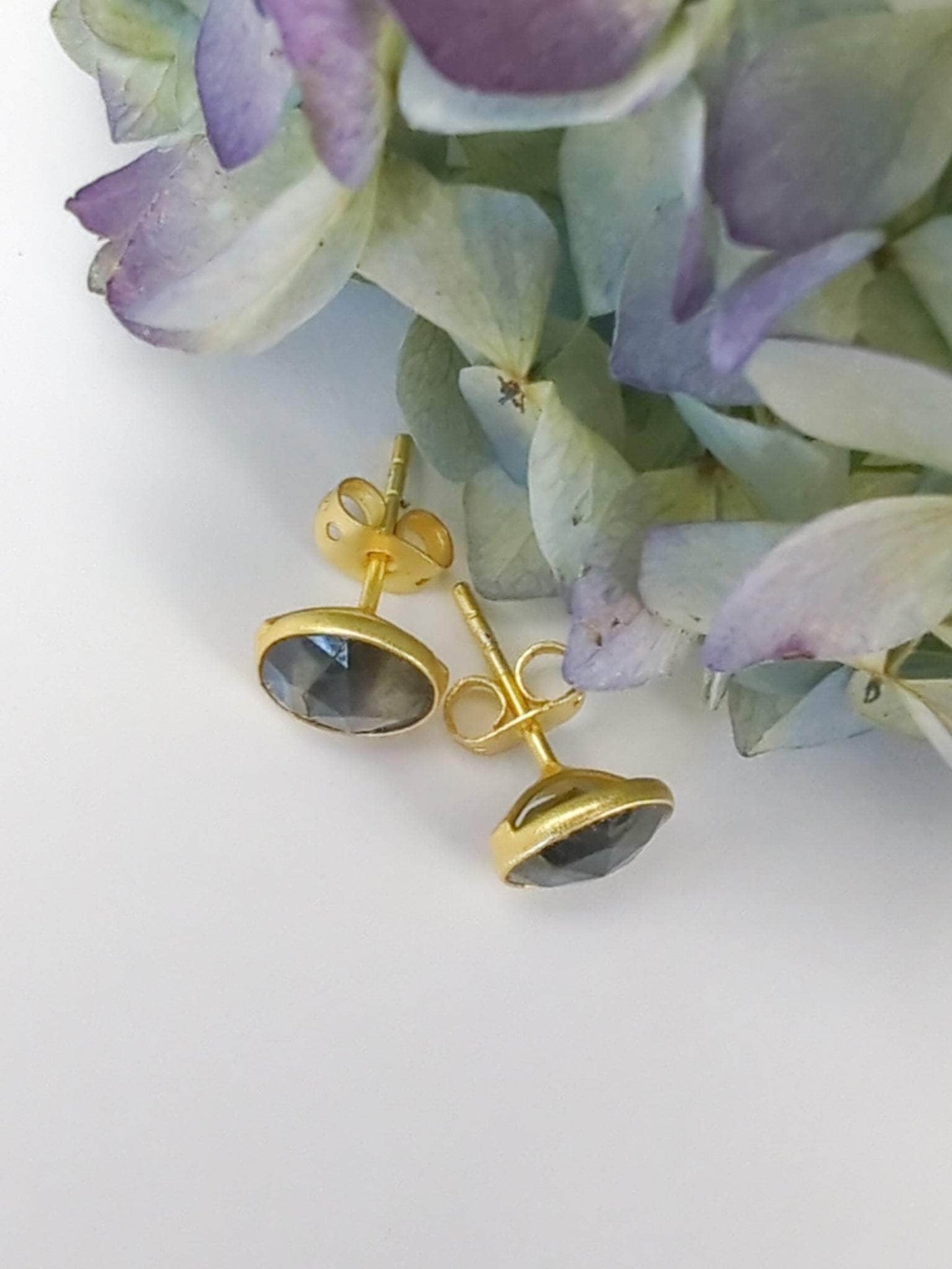 Ash & Rose earrings Pebble Stud Earrings - Gold Pebble Stud Earrings - Gold