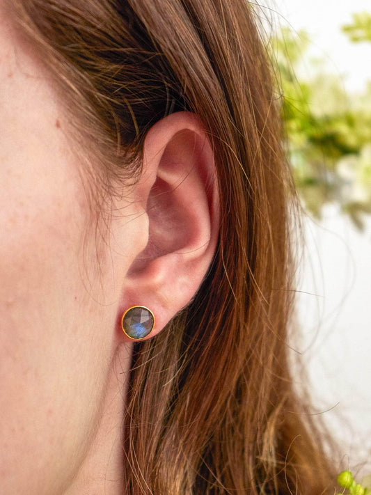 Ash & Rose earrings Pebble Stud Earrings - Gold Pebble Stud Earrings - Gold