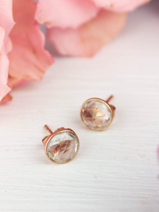 Ash & Rose earrings Pebble Stud Earrings - Rose Gold Pebble Stud Earrings - Rose Gold