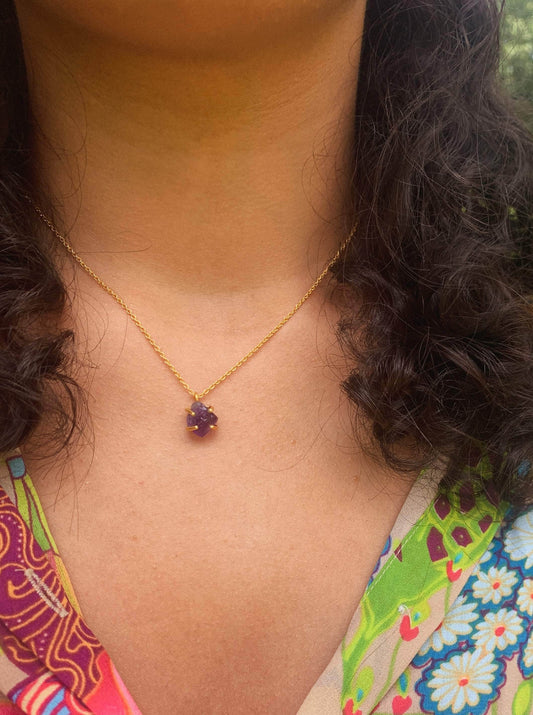 Ash & Rose Necklaces Raw Amethyst Necklace Raw Amethyst Necklace