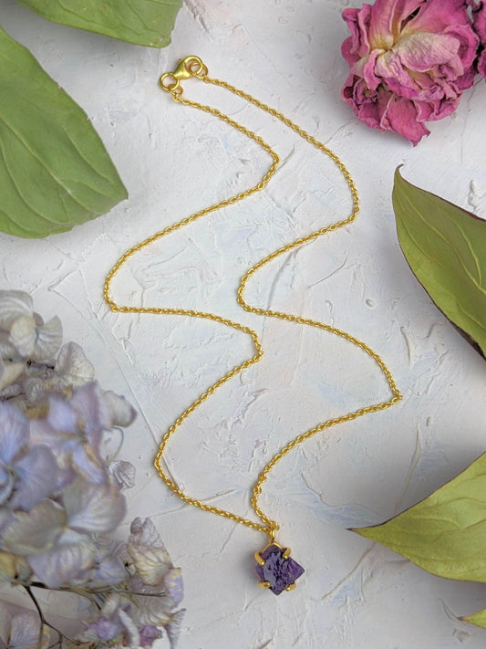 Ash & Rose Necklaces Raw Amethyst Necklace Raw Amethyst Necklace