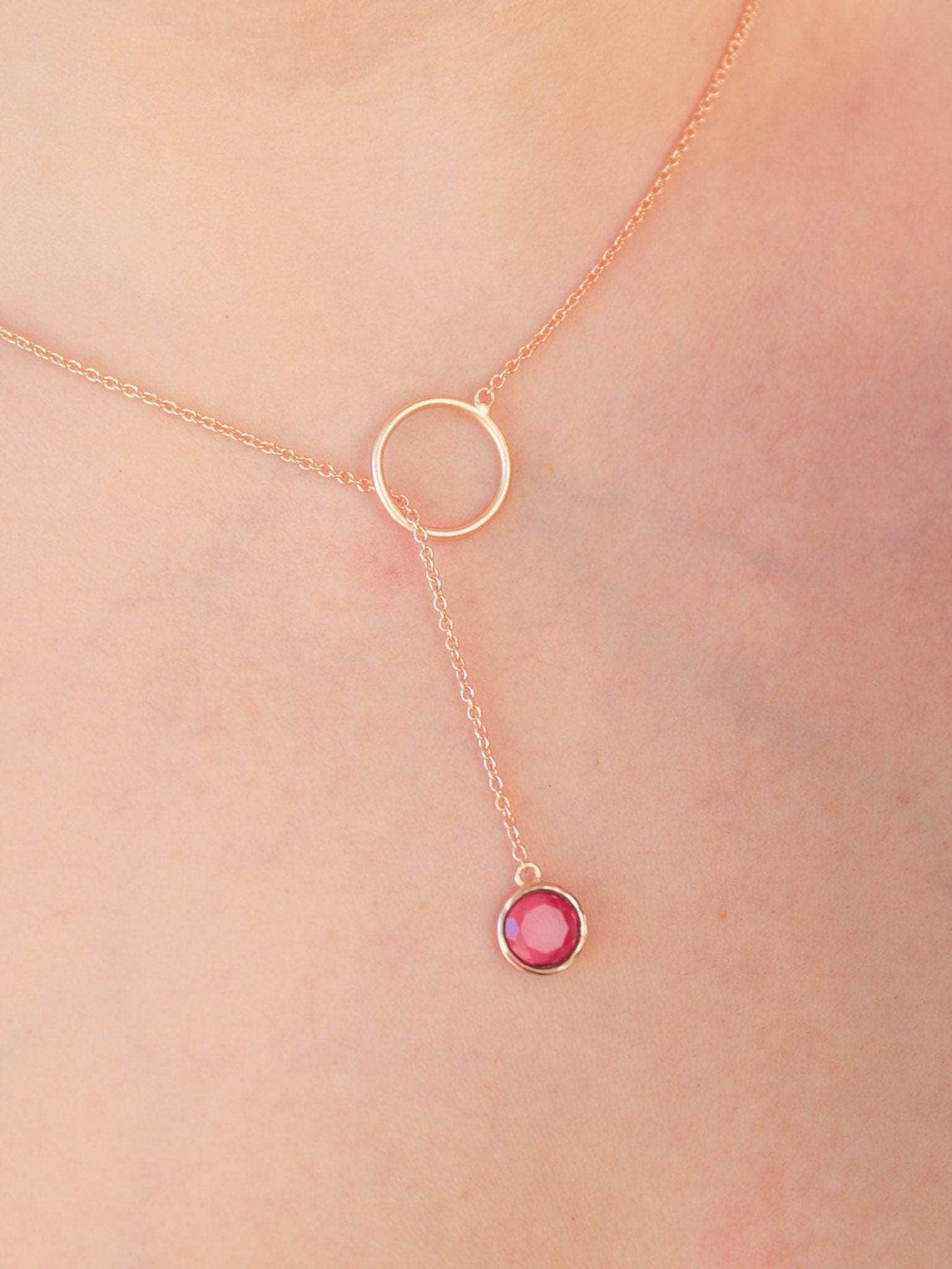 Ash & Rose Pebble Drop Lariat Necklace Pebble Drop Lariat Necklace