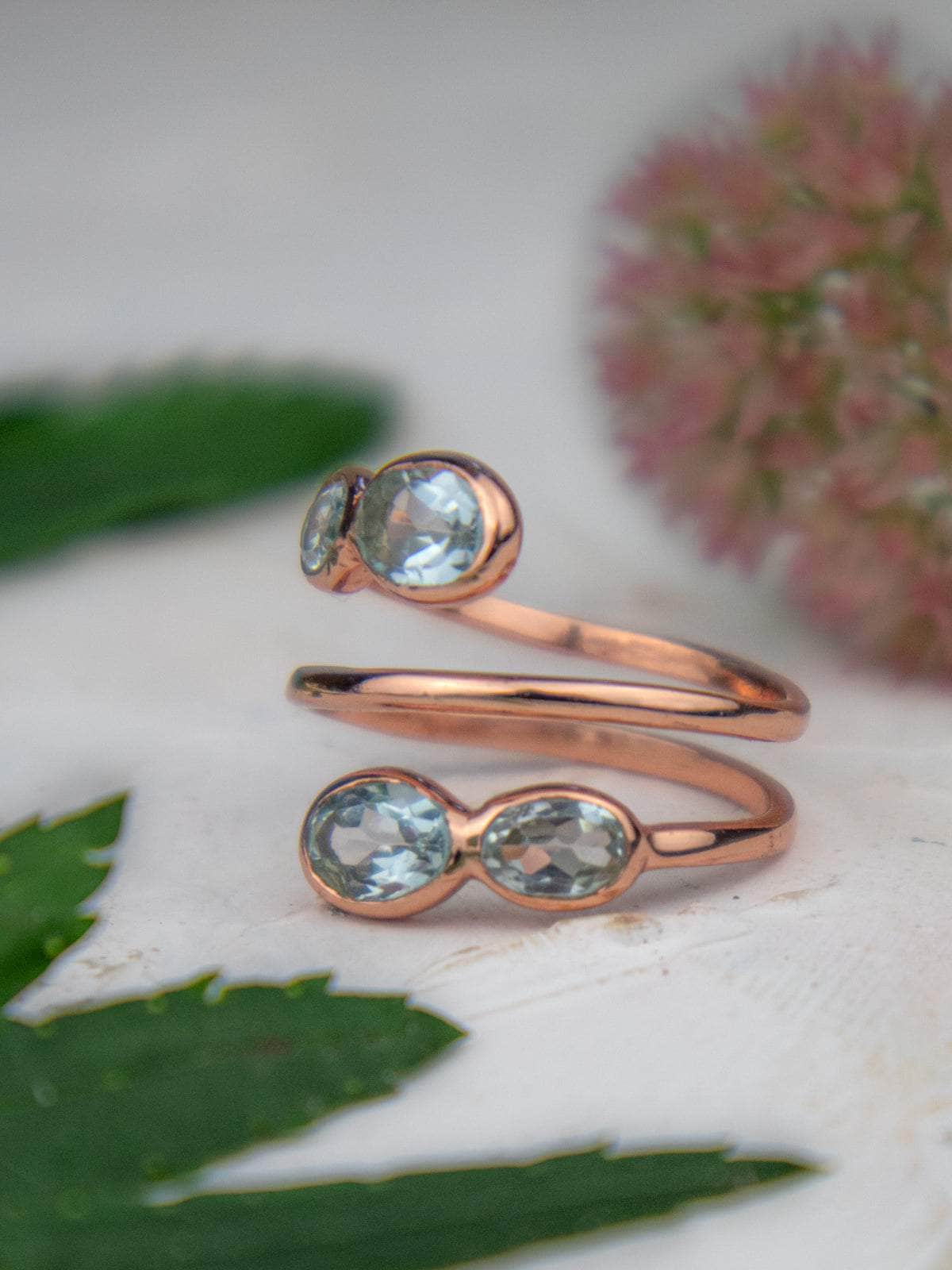 Ash & Rose ring Laurel Blue Topaz Ring Laurel Blue Topaz Ring