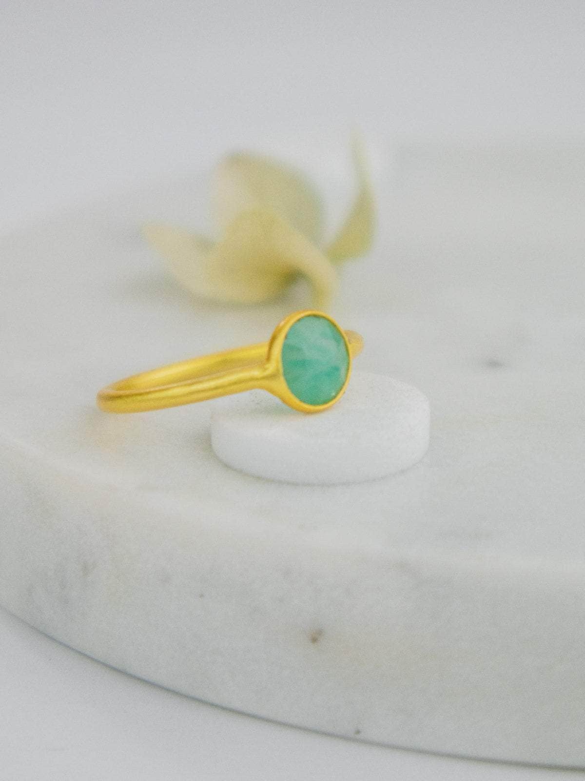 Ash & Rose ring Mini Pebble Ring - Gold Mini Pebble Ring - Gold