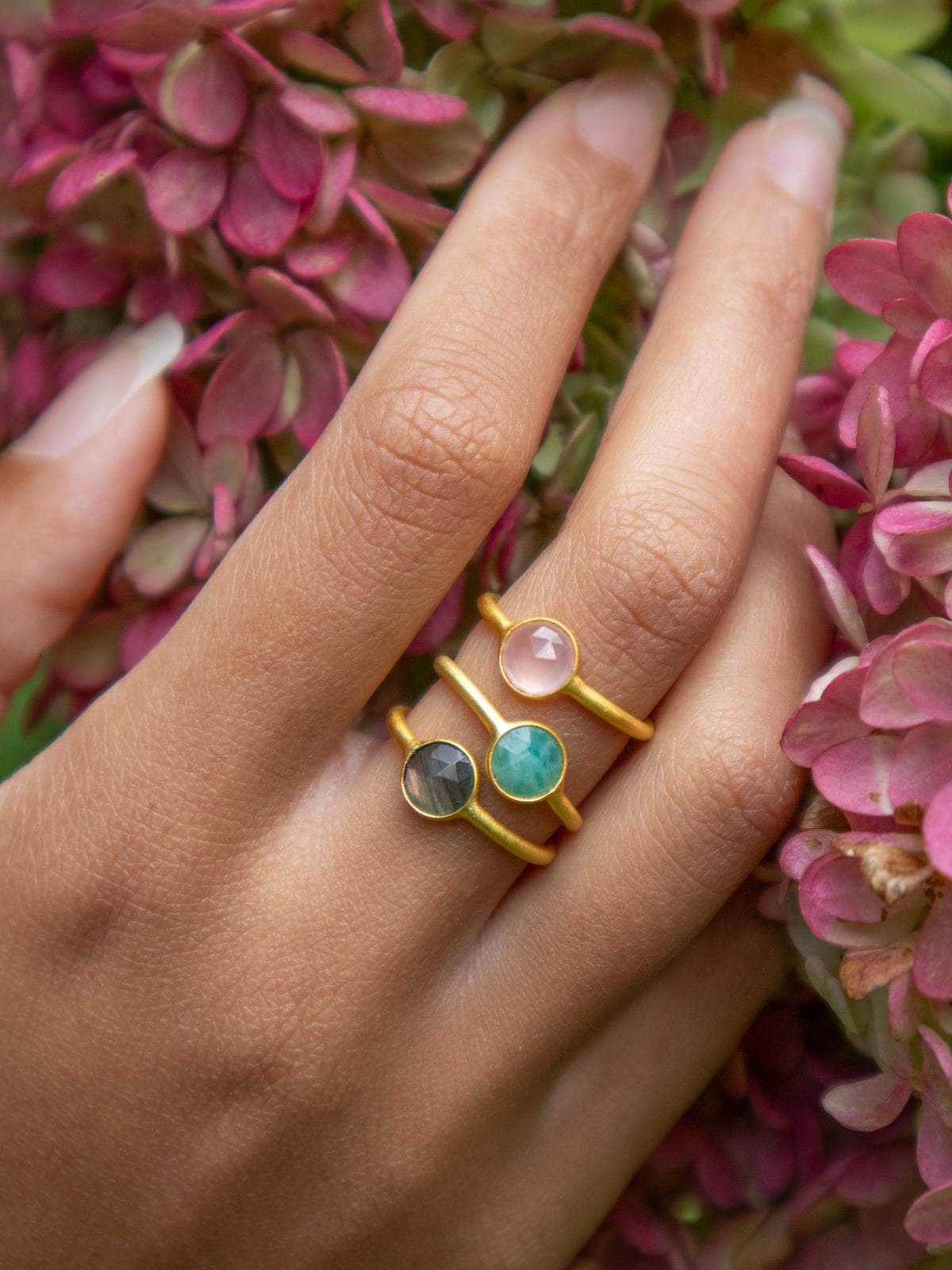 Ash & Rose ring Mini Pebble Ring - Gold Mini Pebble Ring - Gold