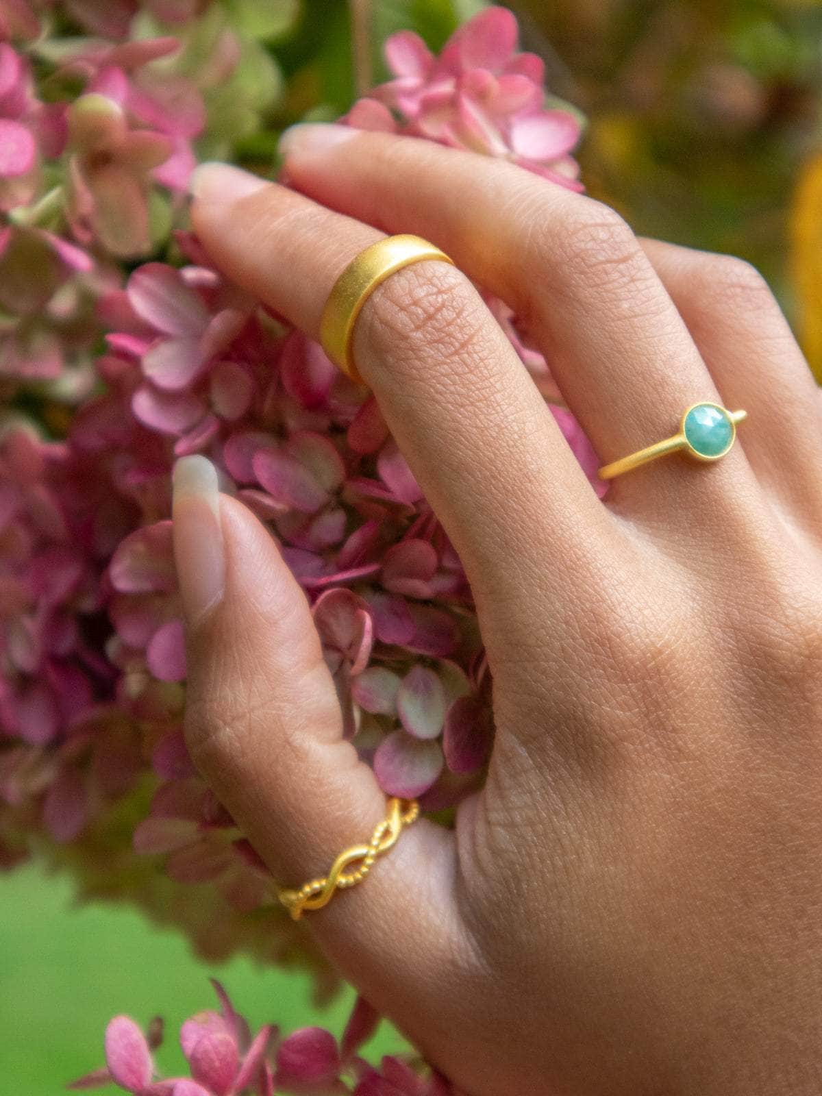 Ash & Rose ring Mini Pebble Ring - Gold Mini Pebble Ring - Gold