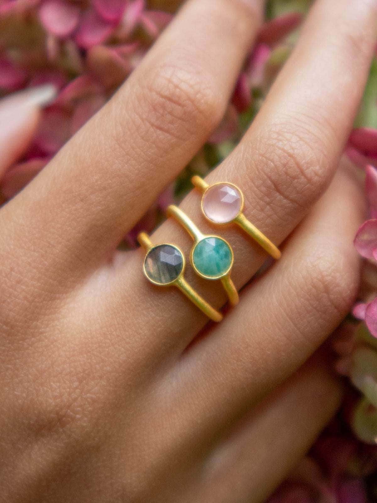 Ash & Rose ring Mini Pebble Ring - Gold Mini Pebble Ring - Gold