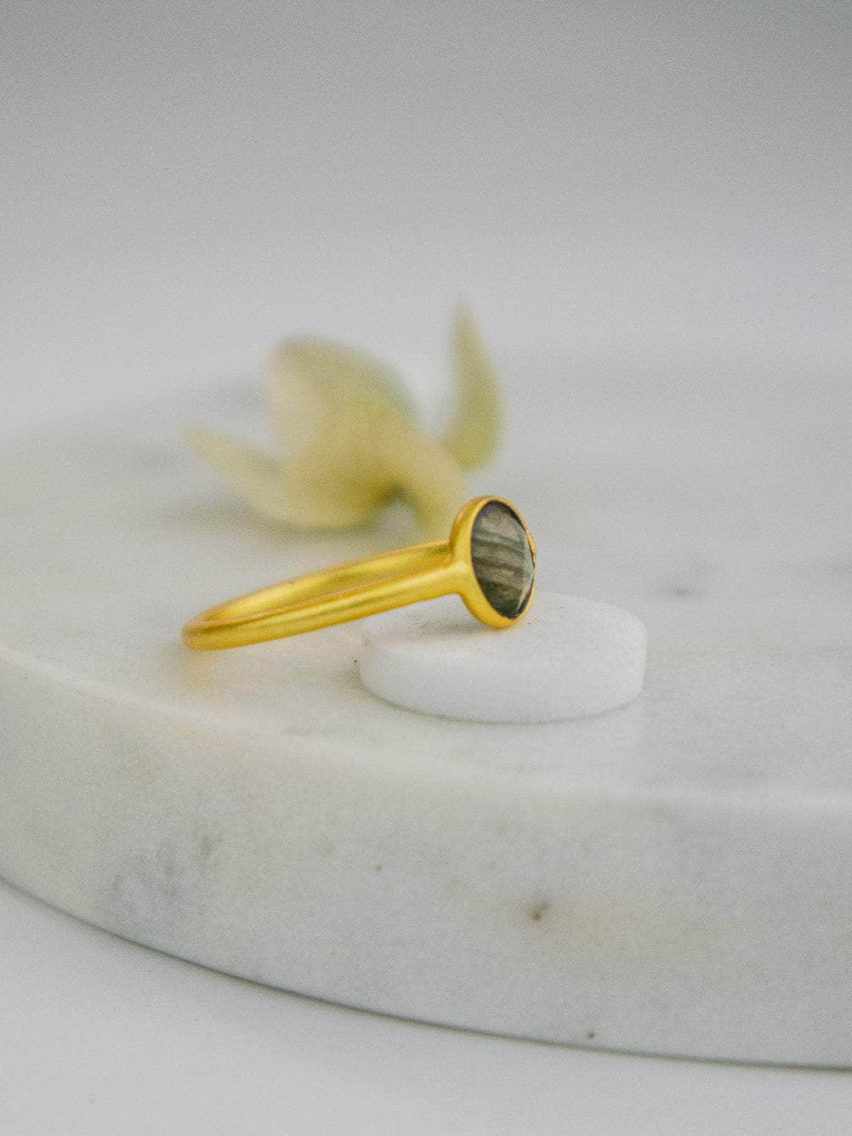 Ash & Rose ring Mini Pebble Ring - Gold Mini Pebble Ring - Gold
