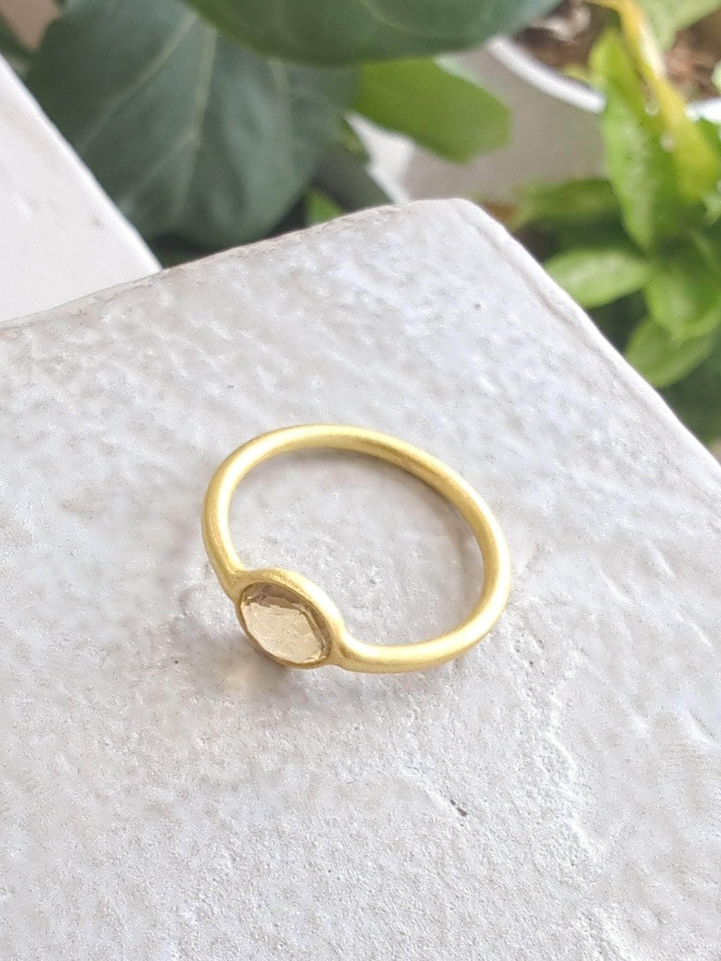 Ash & Rose ring Mini Pebble Ring - Gold Mini Pebble Ring - Gold