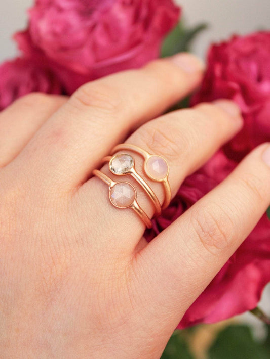 Ash & Rose ring Mini Pebble Ring - Rose Gold Mini Pebble Ring - Rose Gold