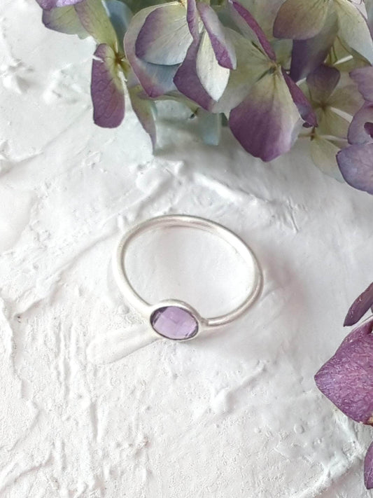 Ash & Rose ring Mini Pebble Ring - Silver Mini Pebble Ring - Silver
