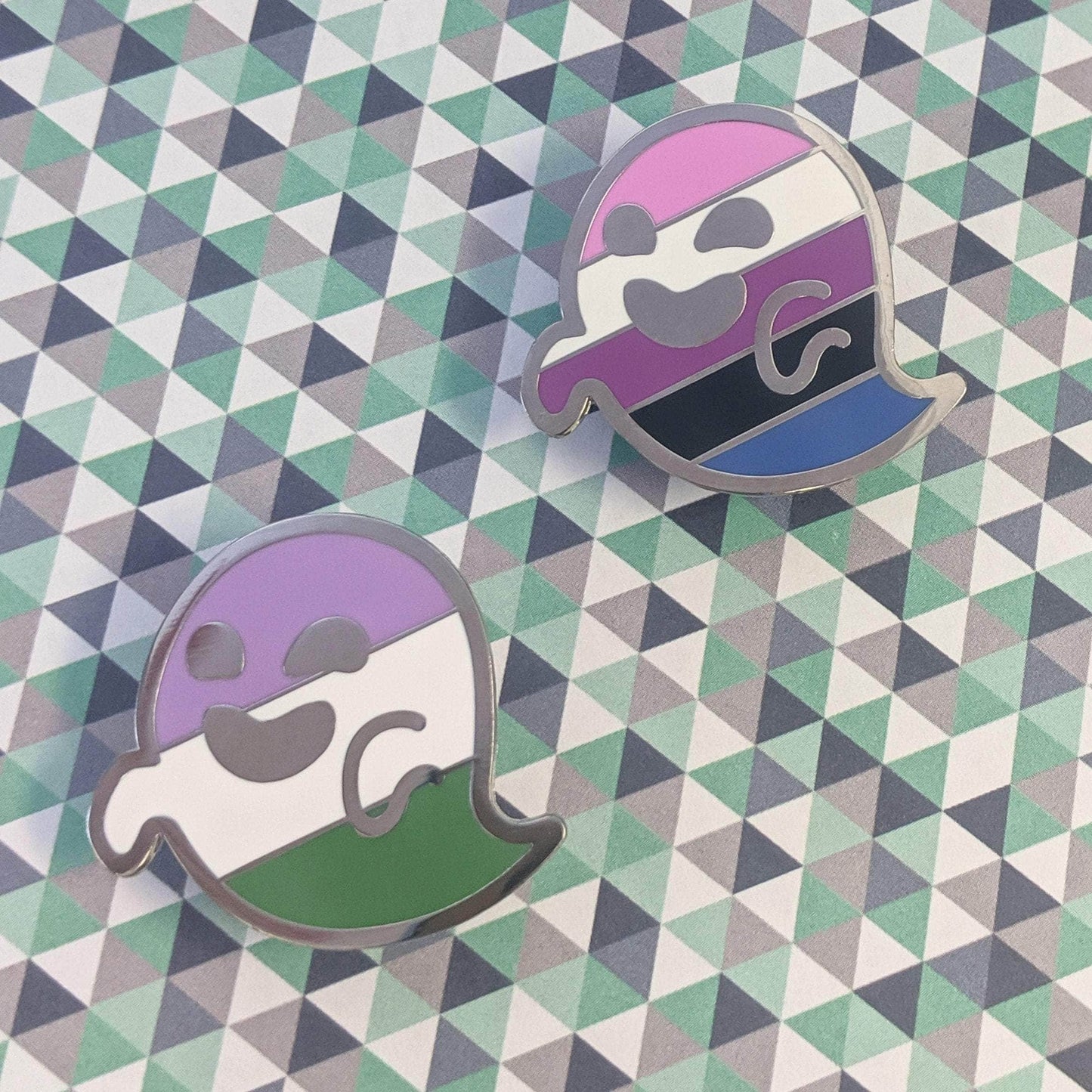 Cunning Linguist Co. Pins Genderqueereikon (genderqueer pride) hard enamel pin Genderqueereikon (genderqueer pride) hard enamel pin