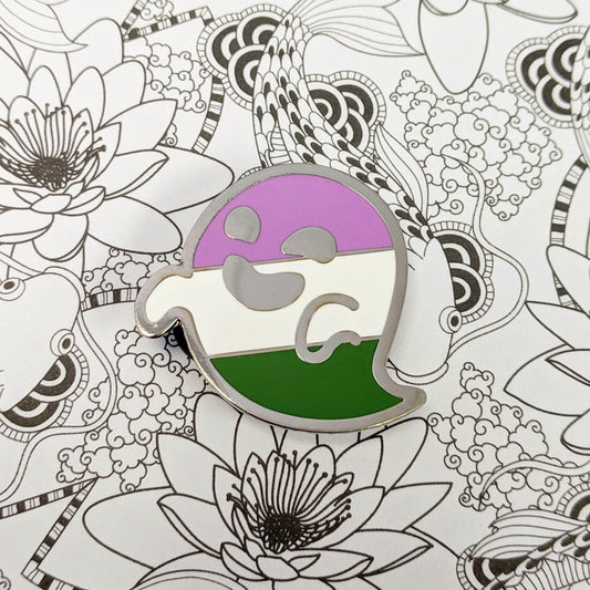 Cunning Linguist Co. Pins Genderqueereikon (genderqueer pride) hard enamel pin Genderqueereikon (genderqueer pride) hard enamel pin