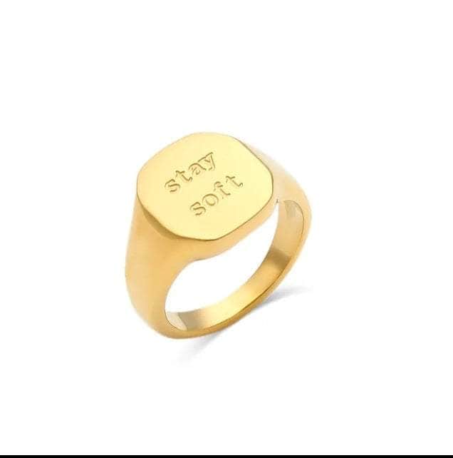 Moon Goddess “Stay Soft” 18K Gold Plated Ring “Stay Soft” 18K Gold Plated Ring