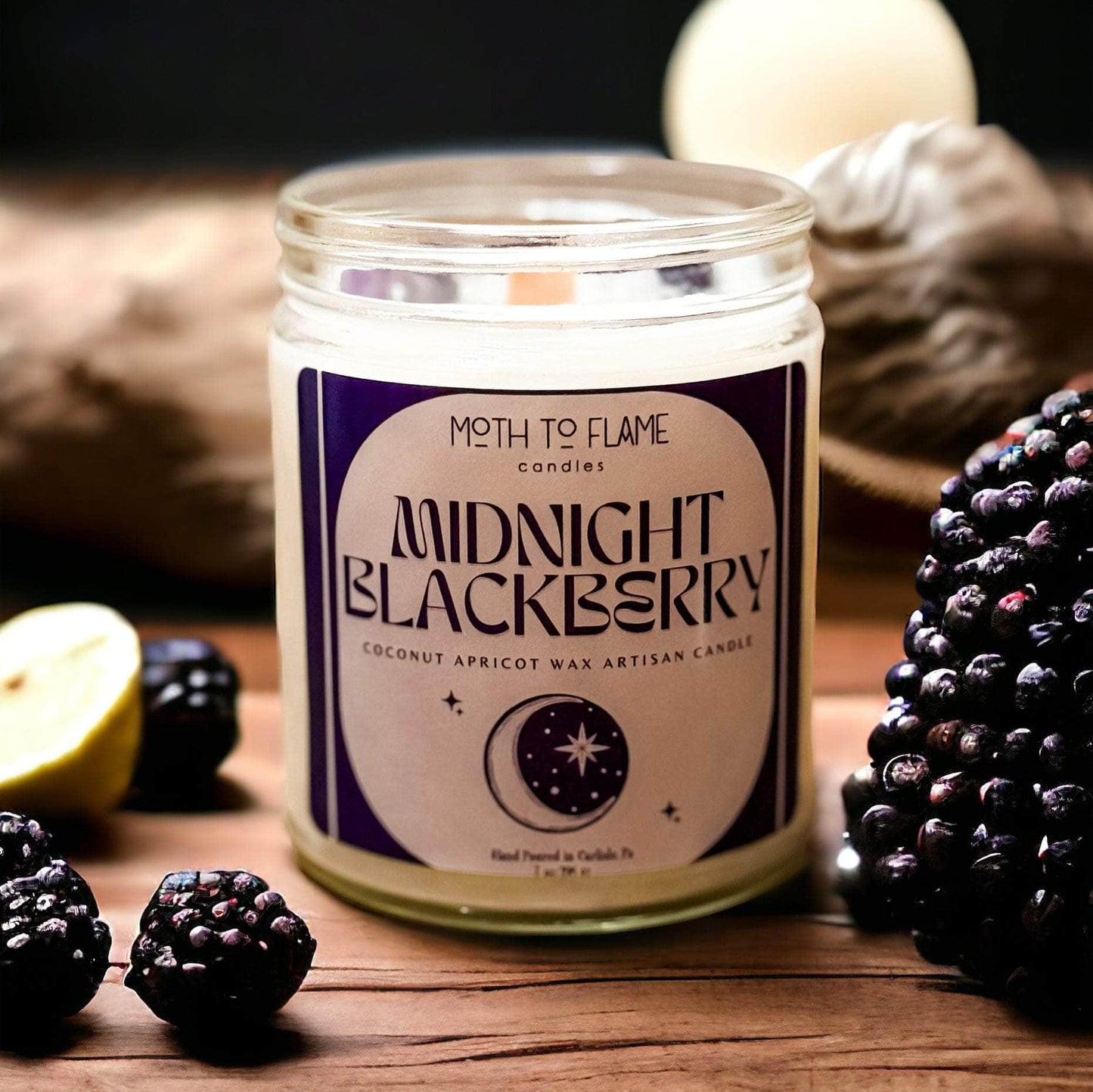 Moth to Flame Candles Candle Midnight Blackberry – 7 oz Candle Midnight Blackberry – 7 oz Candle