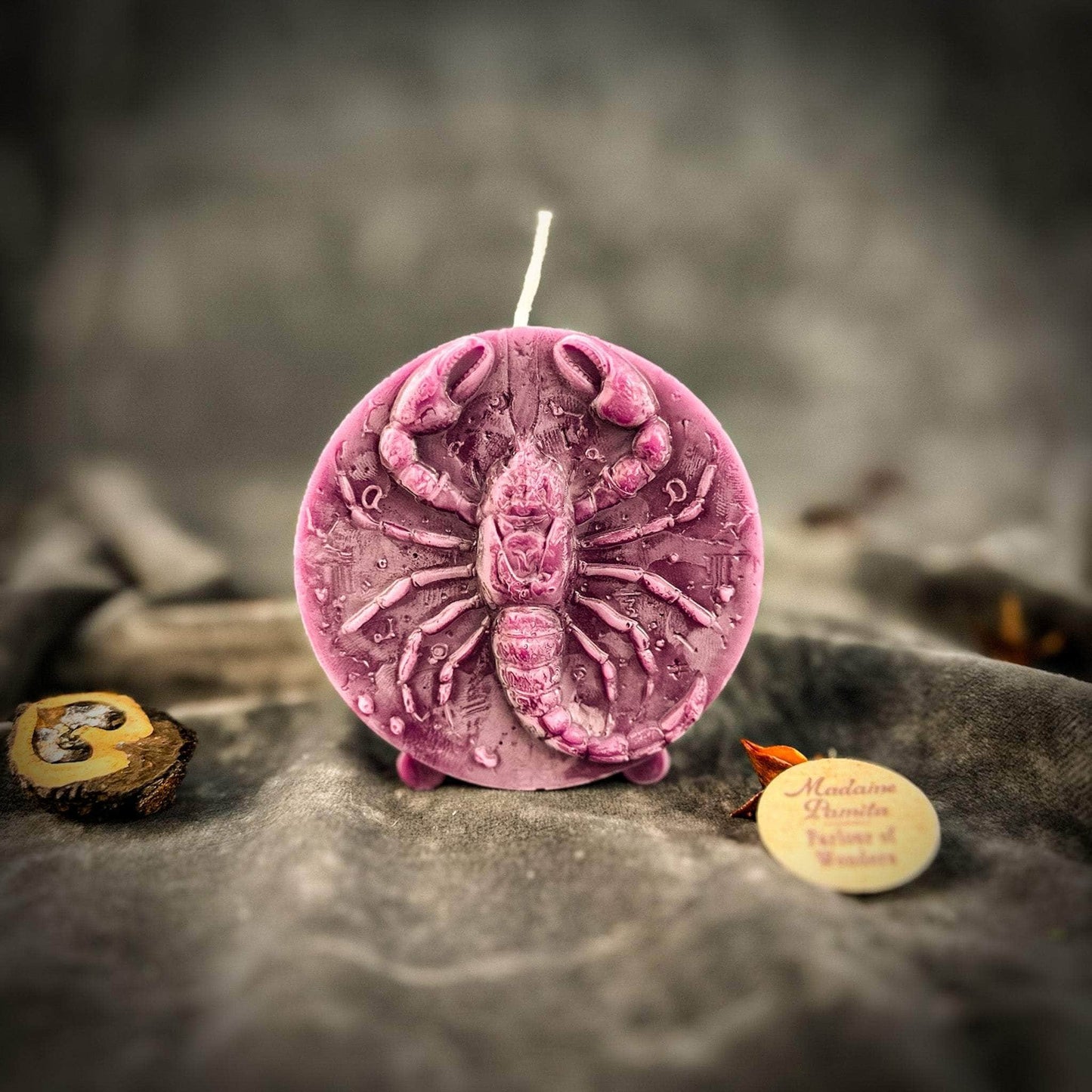 Parlour of Wonders Beeswax Candle Purple (Power) Beeswax Scorpio Scorpion Zodiac Spell Candle Beeswax Scorpio Scorpion Zodiac Spell Candle