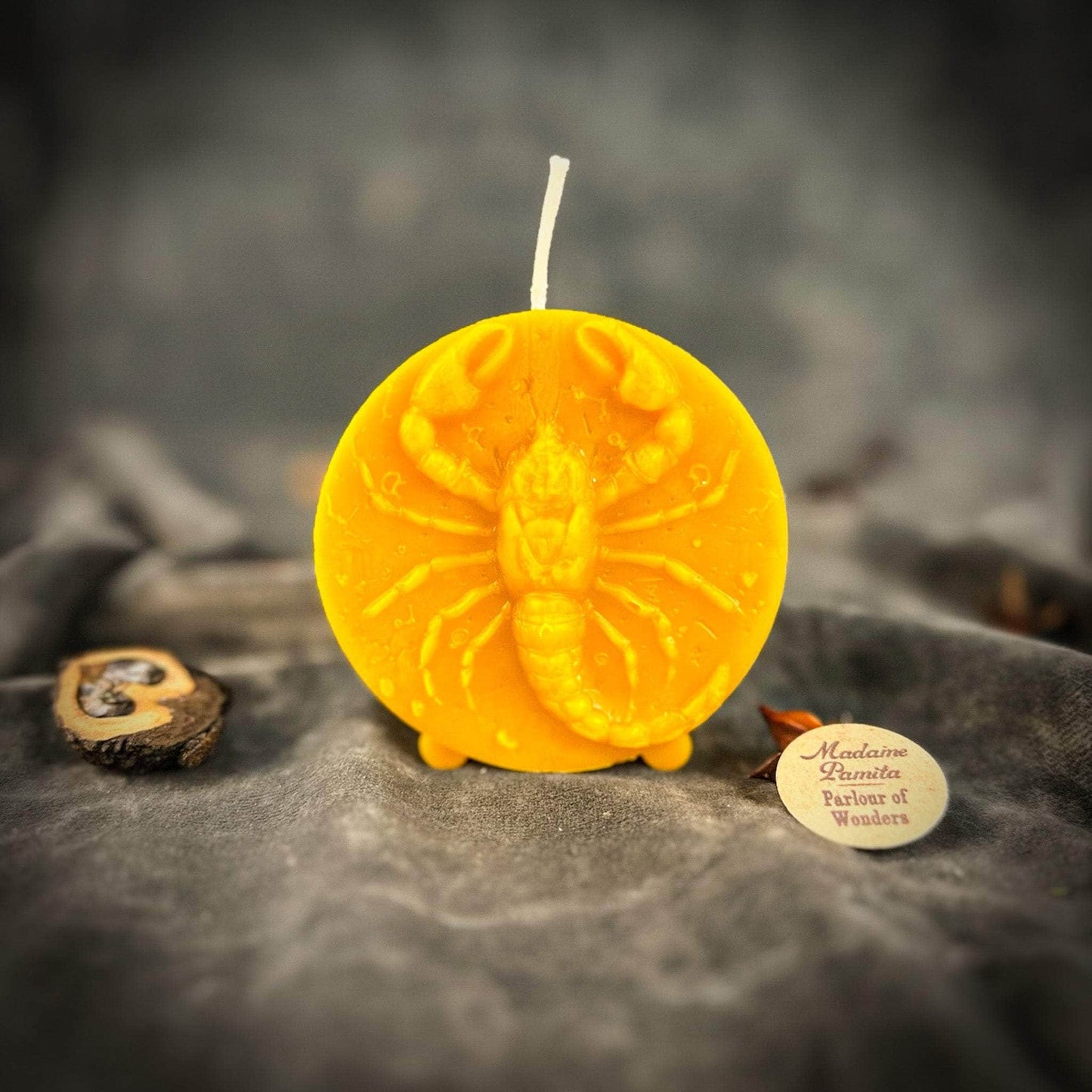 Parlour of Wonders Beeswax Candle Yellow (Success) Beeswax Scorpio Scorpion Zodiac Spell Candle Beeswax Scorpio Scorpion Zodiac Spell Candle