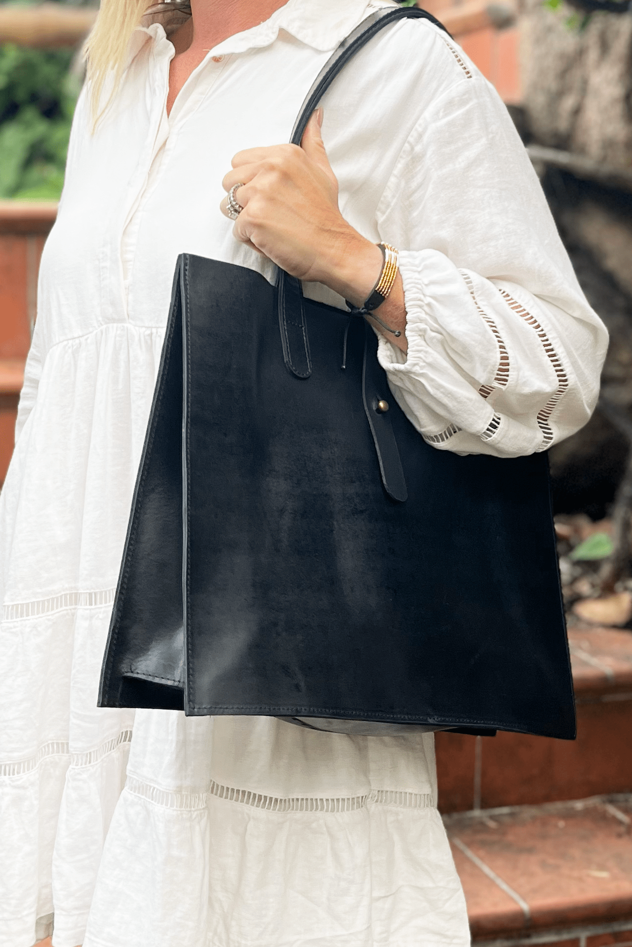 Purse & Clutch Handbags Ink Black Large Leather Handbag Large Leather Handbag