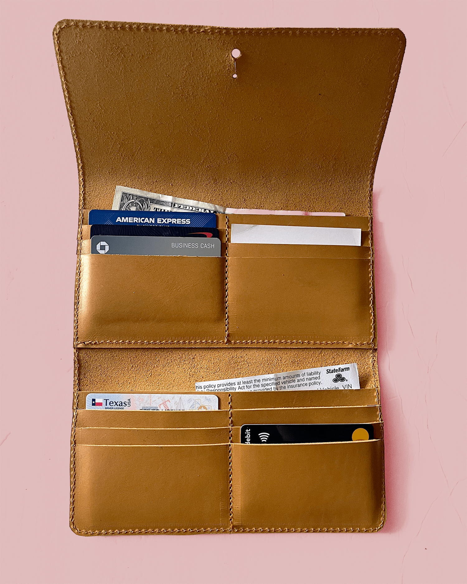 Purse & Clutch Handbags, Wallets & Cases Caramel Fold Over Leather Wallet Fold Over Leather Wallet