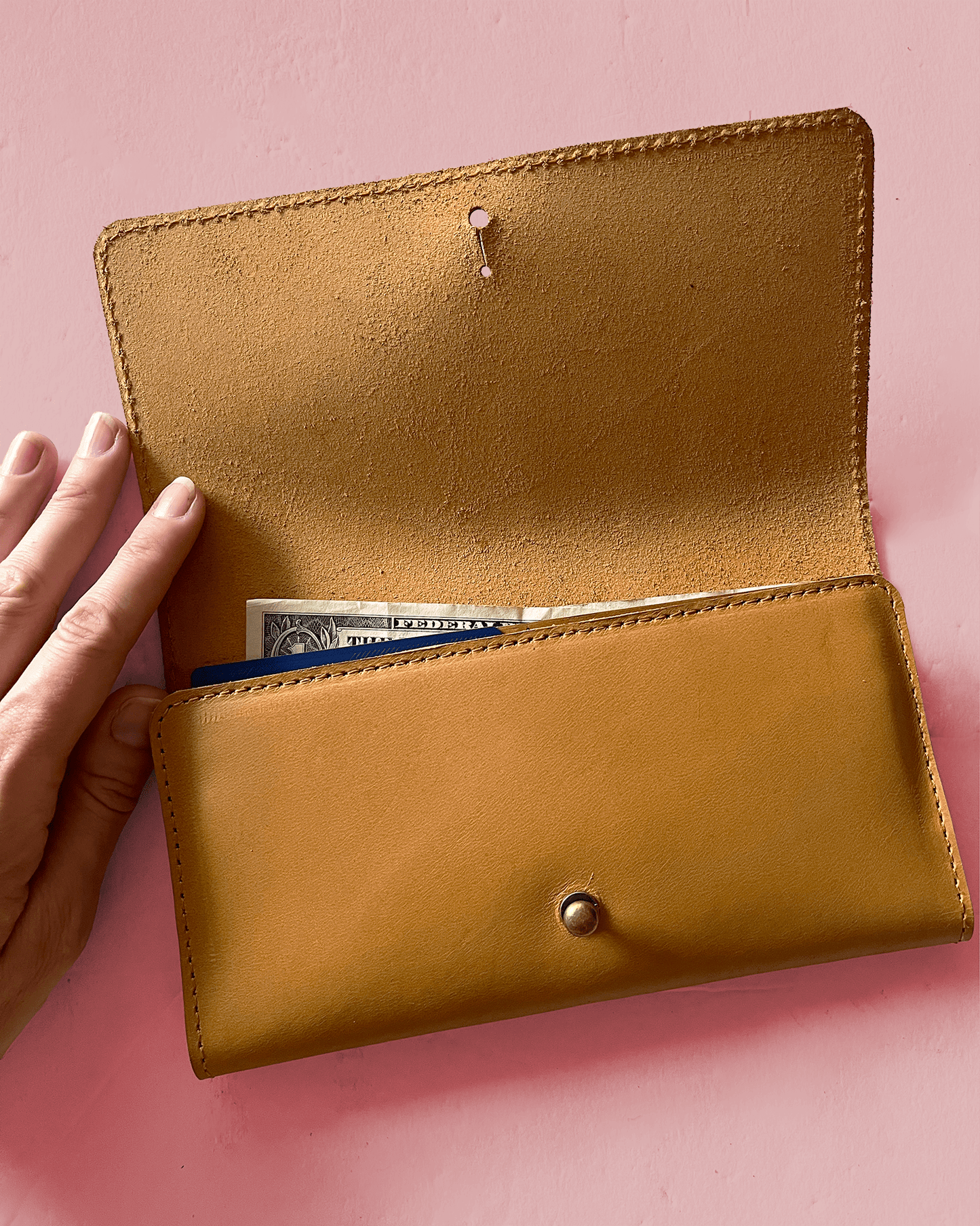 Purse & Clutch Handbags, Wallets & Cases Caramel Fold Over Leather Wallet Fold Over Leather Wallet