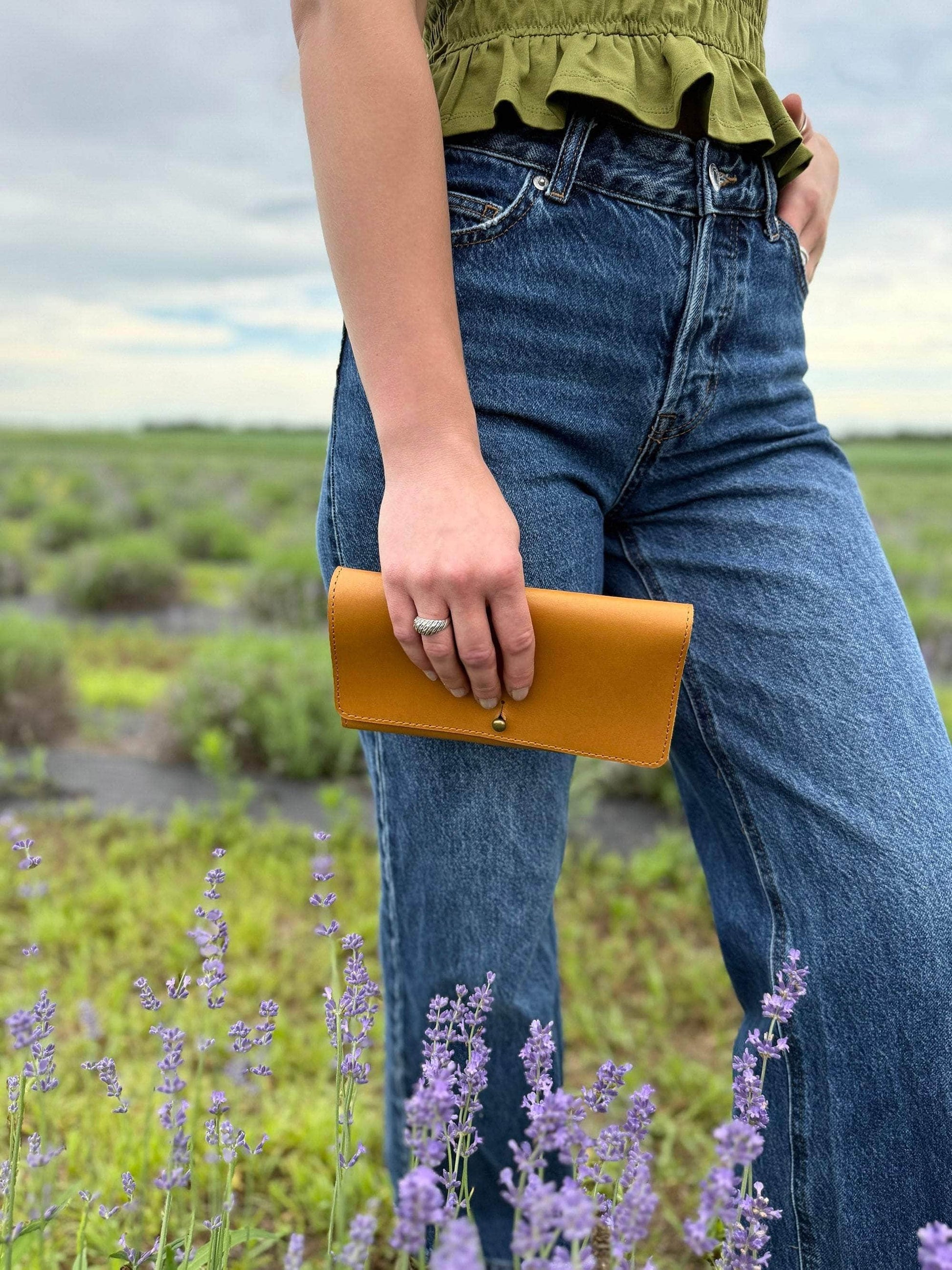 Purse & Clutch Handbags, Wallets & Cases Caramel Fold Over Leather Wallet Fold Over Leather Wallet