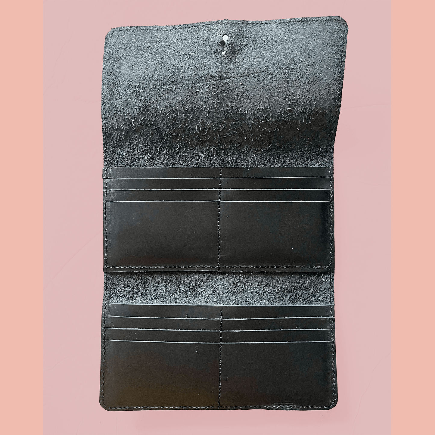 Purse & Clutch Handbags, Wallets & Cases Ink Black Fold Over Leather Wallet Fold Over Leather Wallet