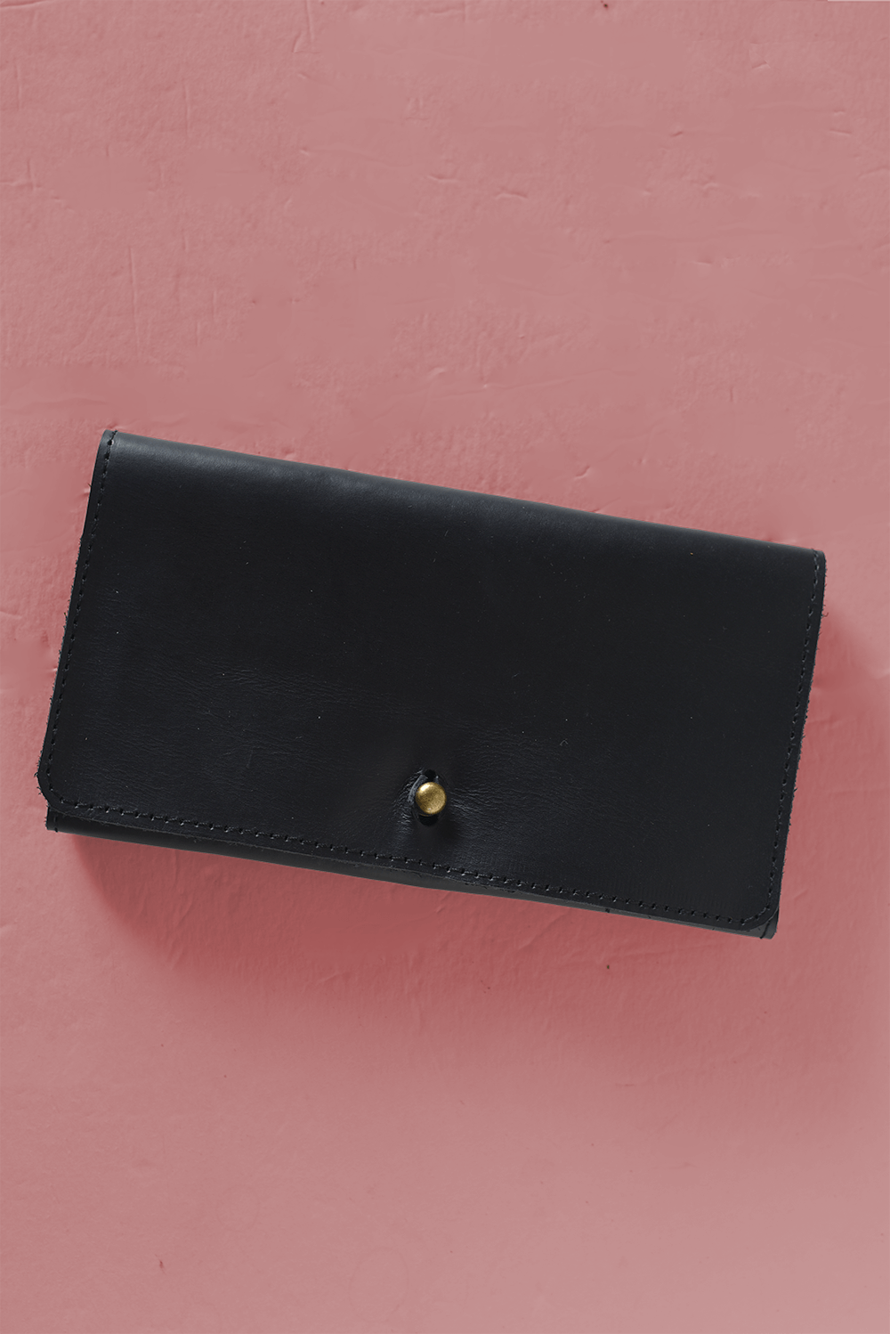 Purse & Clutch Handbags, Wallets & Cases Ink Black Fold Over Leather Wallet Fold Over Leather Wallet