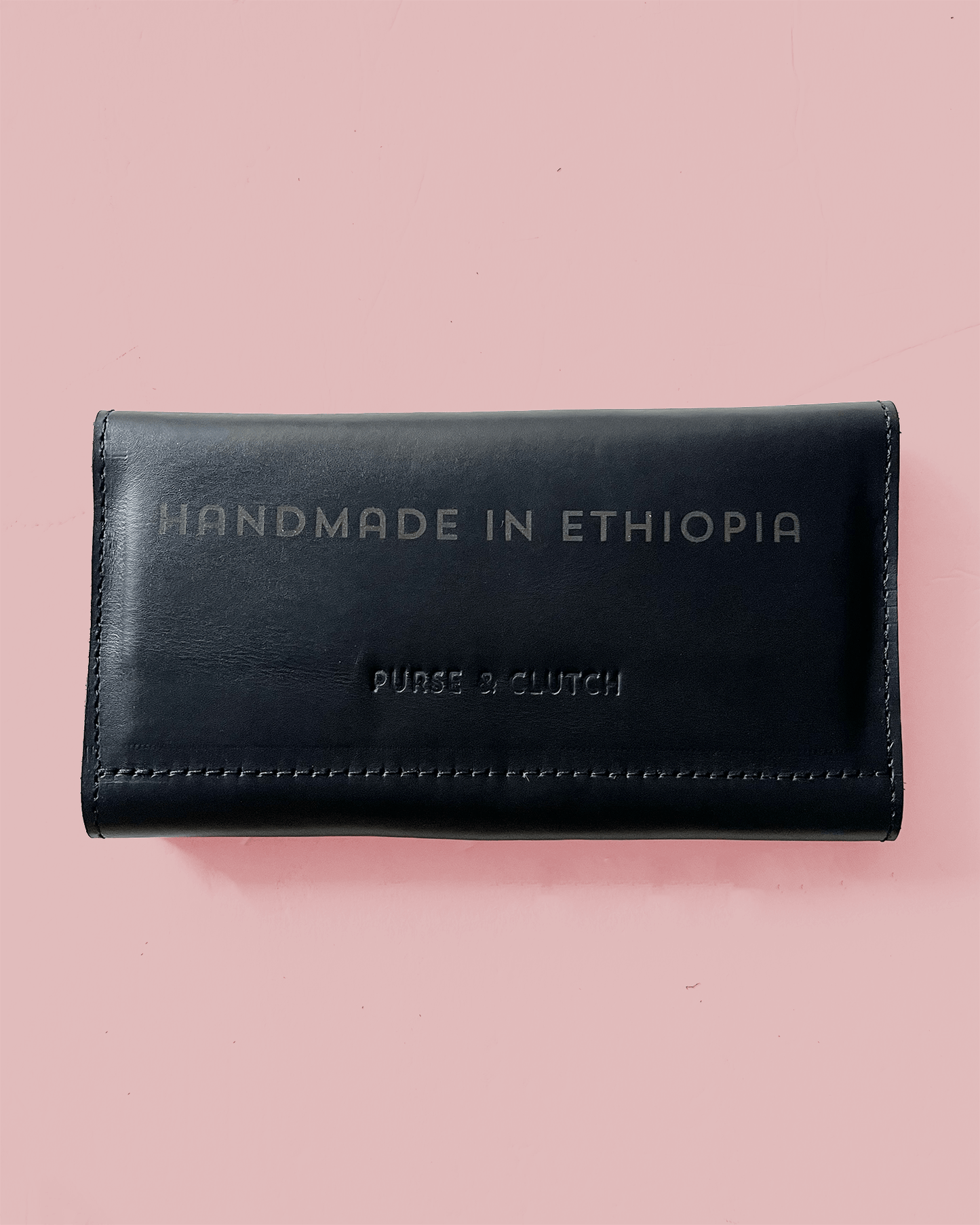 Purse & Clutch Handbags, Wallets & Cases Ink Black Fold Over Leather Wallet Fold Over Leather Wallet