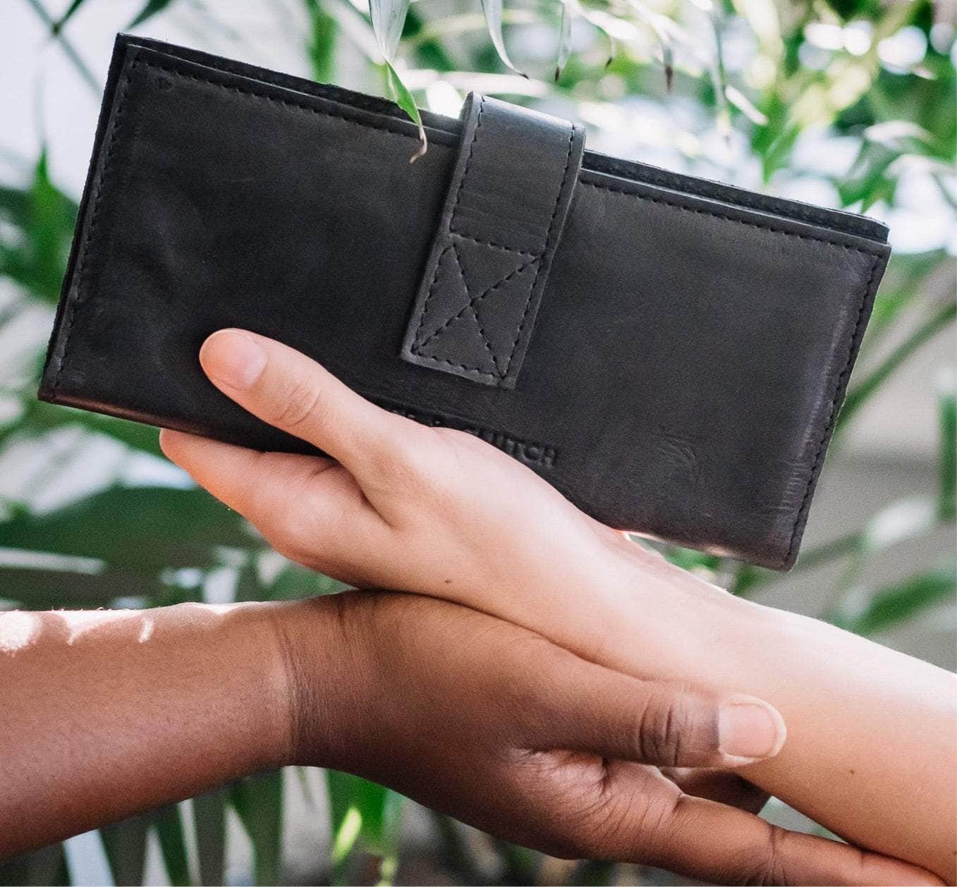 Purse & Clutch Handbags, Wallets & Cases Matte Black Leather Wallet Leather Wallet
