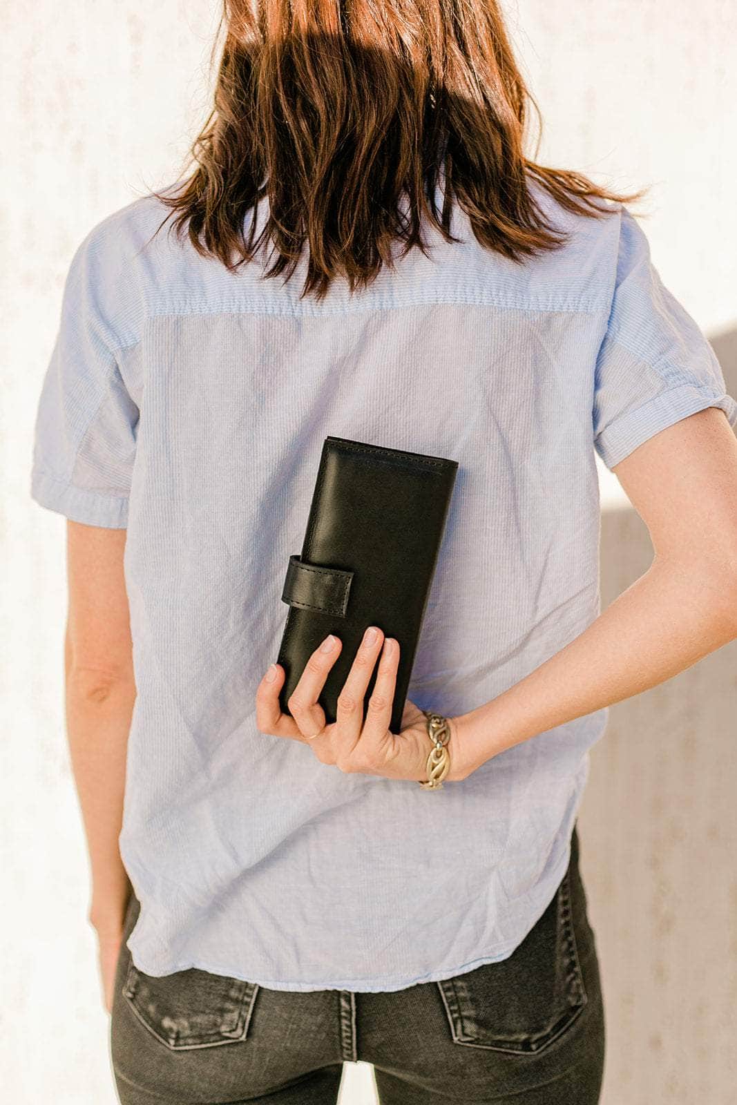 Purse & Clutch Handbags, Wallets & Cases Matte Black Leather Wallet Leather Wallet